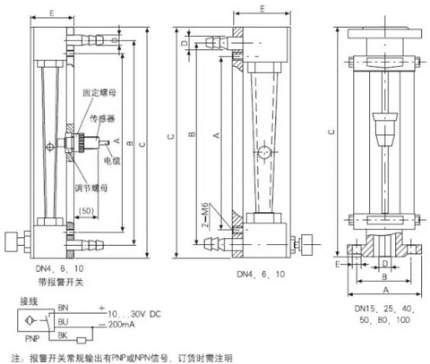 玻璃轉子流量計組成圖